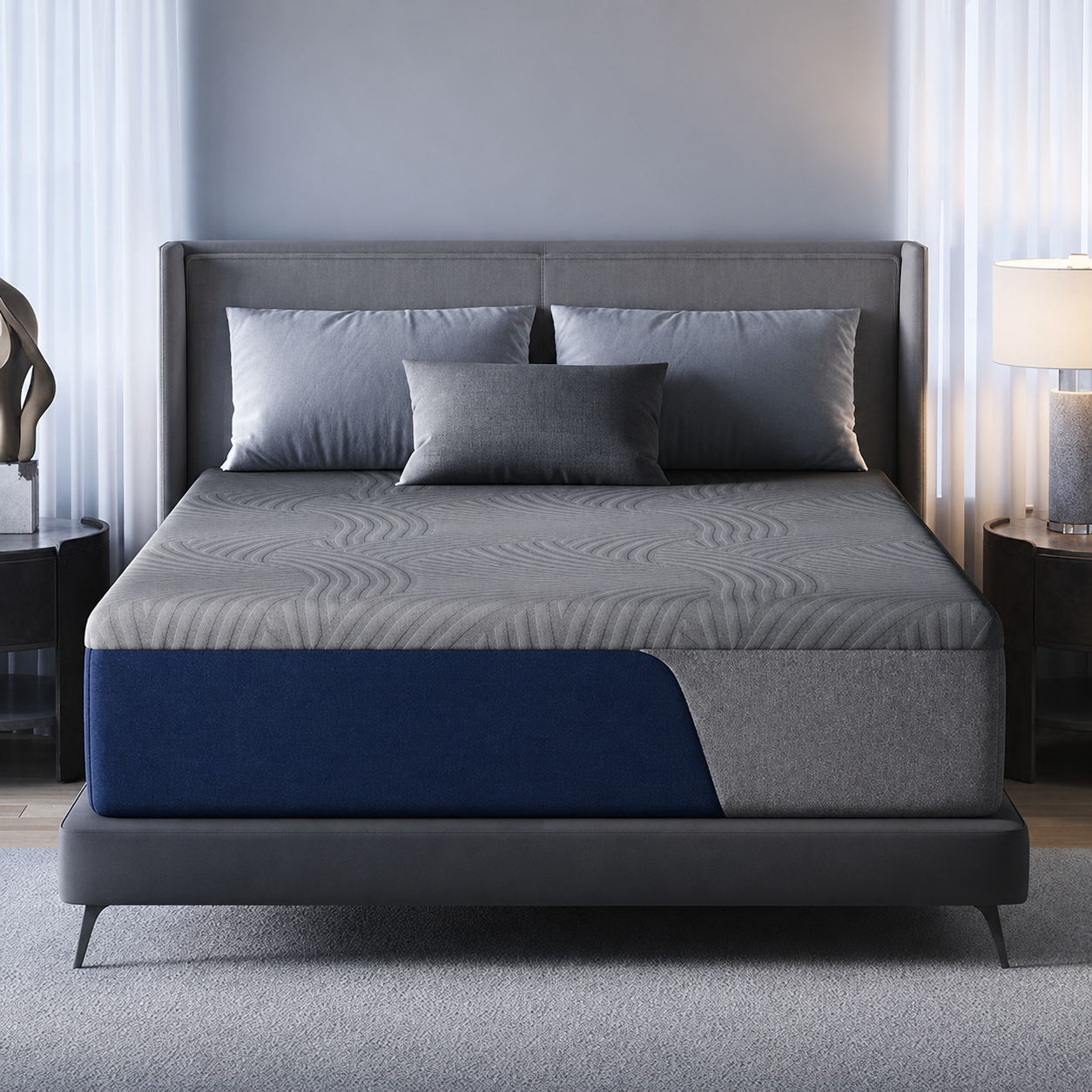 Premium Memory Foam & Pocket Spring Mattress Breathable Medium Firm Bed Mattress for Twin Full Queen King Size Beds Comfortable Pressure Relief Sleep Support
